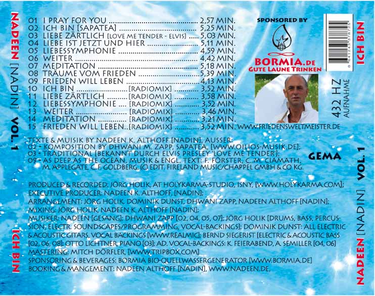 Album "ICH BIN" von Nadeen CD